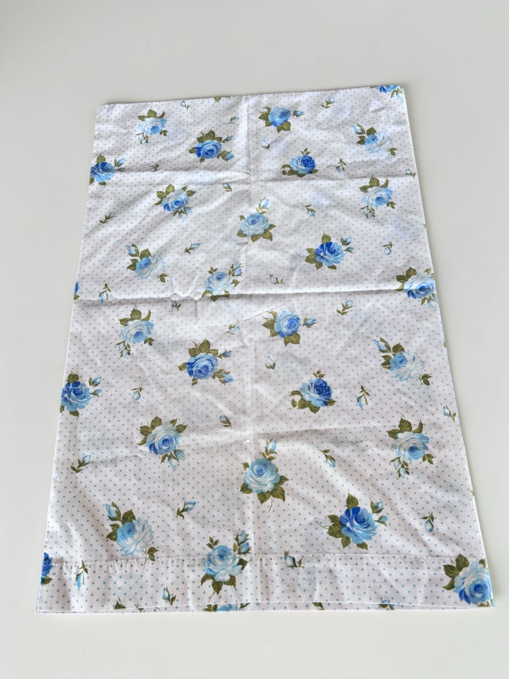 Vintage Blue Rose Pillowcase Cottagecore Floral Bedding Canada